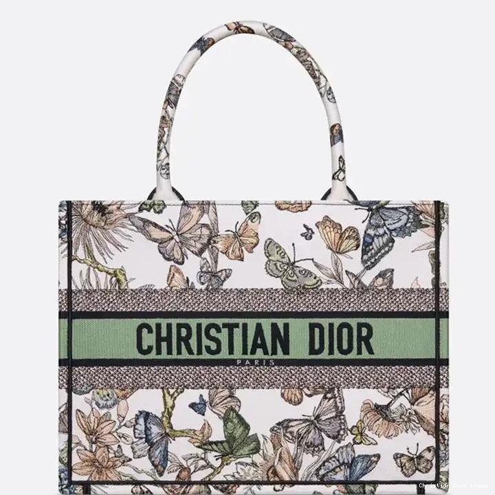 Tote Mexico Dior Green Jouy White de Canvas Toile Motif Book 0323 Luxury